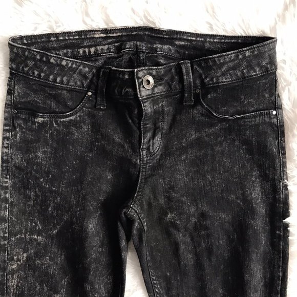 GUESS Black Tie Dye Marbled Skinny Jeans - Picture 6 of 8